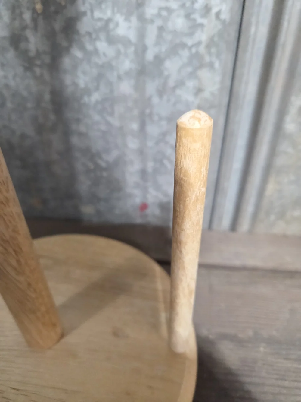 Natural Wood Paper Towel Holder with Side Roll Guide